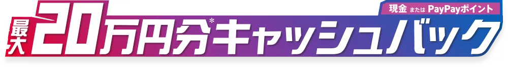 最大20万円キャッシュバックキャンペーン