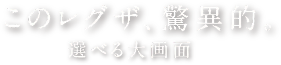このレグザ、驚異的。選べる大画面